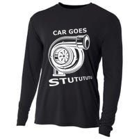Car Goes Stutututu Car Guy Turbo Mechanic Gearhead Funny Cooling Performance Long Sleeve Crew