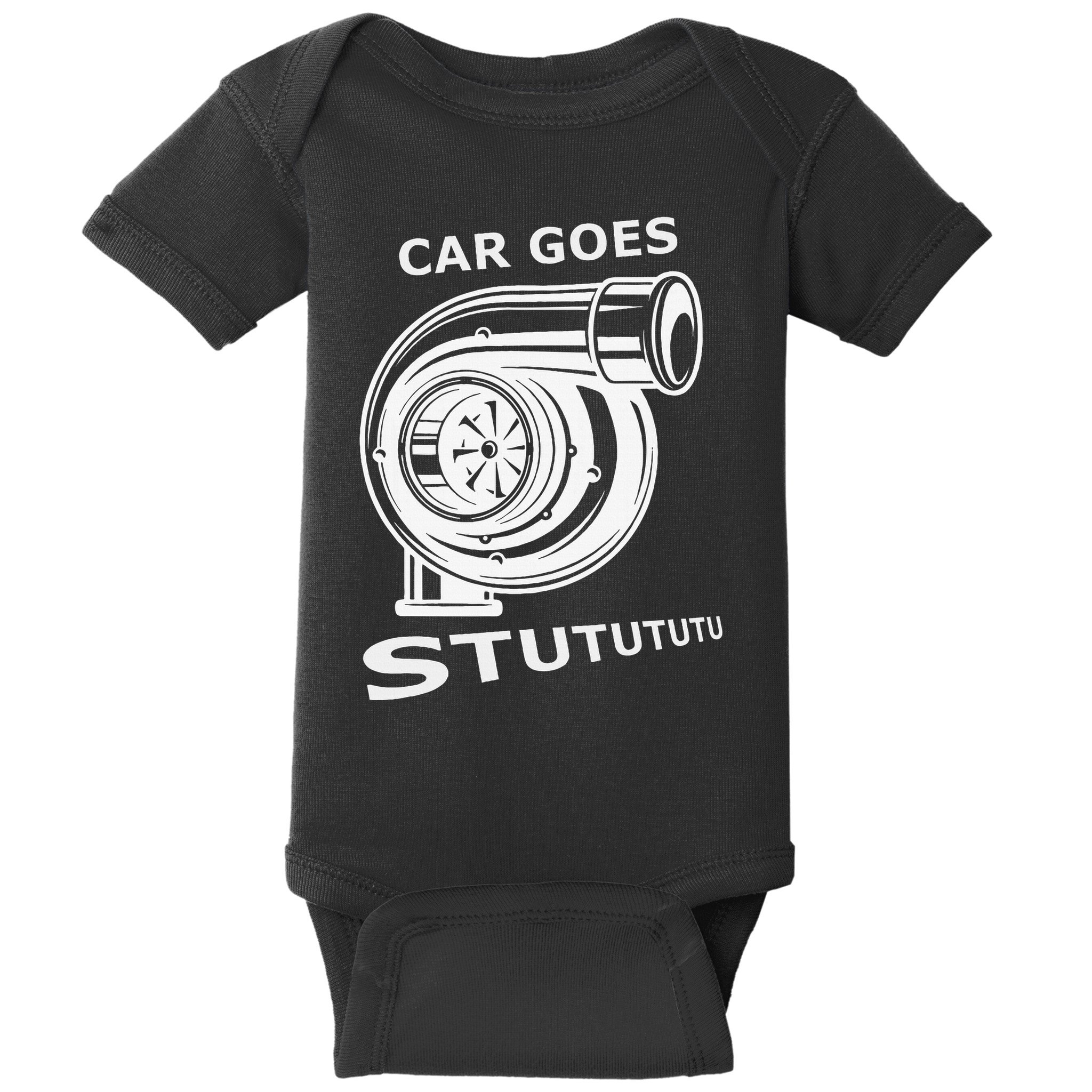 Car Goes Stutututu Car Guy Turbo Mechanic Gearhead Funny Baby Bodysuit