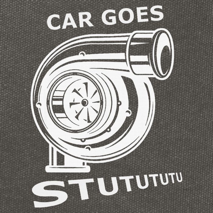 Car Goes Stutututu Car Guy Turbo Mechanic Gearhead Funny Cotton Canvas Backpack