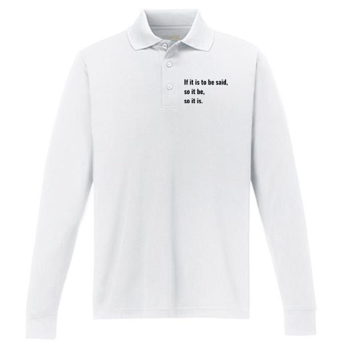 Cousin Greg Succession Performance Long Sleeve Polo