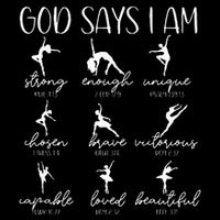 Christian God Says I Am Bible Verse Religious Ballet Dancer Cooling Performance Crew T-Shirt