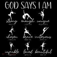 Christian God Says I Am Bible Verse Religious Ballet Dancer Impact Tech Backpack
