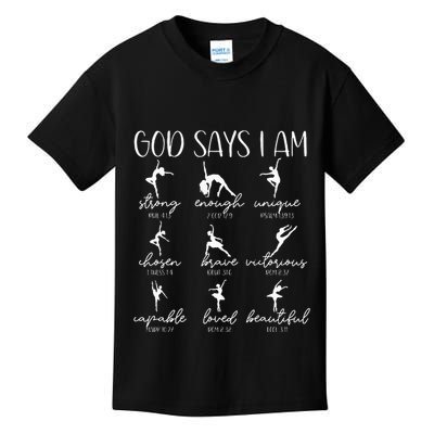 Christian God Says I Am Bible Verse Religious Ballet Dancer Kids T-Shirt