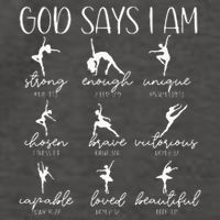 Christian God Says I Am Bible Verse Religious Ballet Dancer Vector Backpack