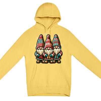 Christmas Gnomes Snowflakes Xmas Christmas Gnomies Gift Premium Pullover Hoodie