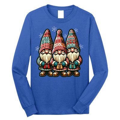 Christmas Gnomes Snowflakes Xmas Christmas Gnomies Gift Long Sleeve Shirt