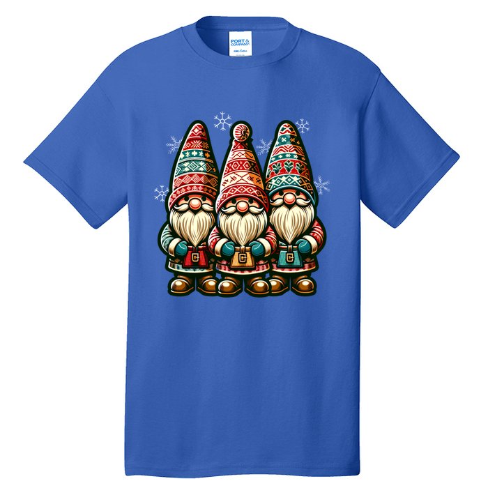 Christmas Gnomes Snowflakes Xmas Christmas Gnomies Gift Tall T-Shirt