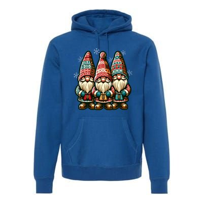 Christmas Gnomes Snowflakes Xmas Christmas Gnomies Gift Premium Hoodie