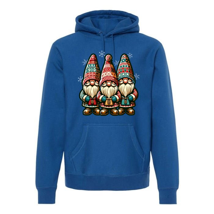 Christmas Gnomes Snowflakes Xmas Christmas Gnomies Gift Premium Hoodie