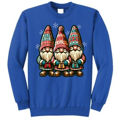 Christmas Gnomes Snowflakes Xmas Christmas Gnomies Gift Tall Sweatshirt