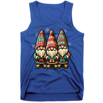 Christmas Gnomes Snowflakes Xmas Christmas Gnomies Gift Tank Top