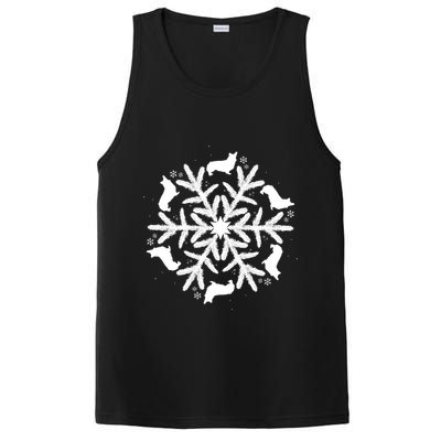 Corgi Gift Snowflake Pembroke Welsh Corgi Christmas Gift PosiCharge Competitor Tank