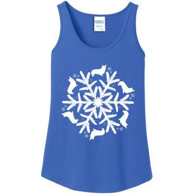 Corgi Gift Snowflake Pembroke Welsh Corgi Christmas Gift Ladies Essential Tank