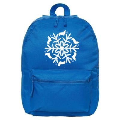 Corgi Gift Snowflake Pembroke Welsh Corgi Christmas Gift 16 in Basic Backpack