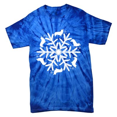 Corgi Gift Snowflake Pembroke Welsh Corgi Christmas Gift Tie-Dye T-Shirt