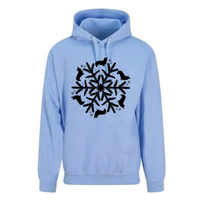 Corgi Gift Snowflake Pembroke Welsh Corgi Christmas Gift Unisex Surf Hoodie