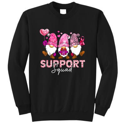 Cute Gnomes Support Squad Breast Cancer Awareness Gift Sweatshirt