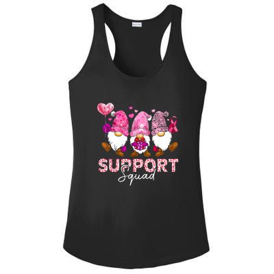 Cute Gnomes Support Squad Breast Cancer Awareness Gift Ladies PosiCharge Competitor Racerback Tank