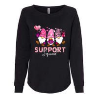 Cute Gnomes Support Squad Breast Cancer Awareness Gift Womens California Wash Sweatshirt