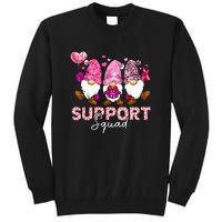 Cute Gnomes Support Squad Breast Cancer Awareness Gift Tall Sweatshirt