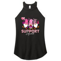 Cute Gnomes Support Squad Breast Cancer Awareness Gift Women's Perfect Tri Rocker Tank