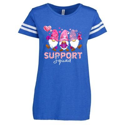 Cute Gnomes Support Squad Breast Cancer Awareness Gift Enza Ladies Jersey Football T-Shirt