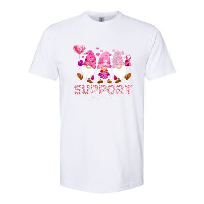 Cute Gnomes Support Squad Breast Cancer Awareness Gift Softstyle CVC T-Shirt