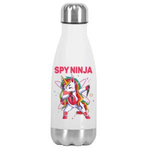 Cool Gaming Spy Unicorn Ninja Gamer   Gaming Pink Stainless Steel Insulated Water Bottle