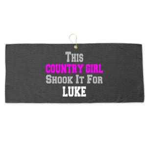 Country Girl Shook It For Luke Fun Music Large Microfiber Waffle Golf Towel