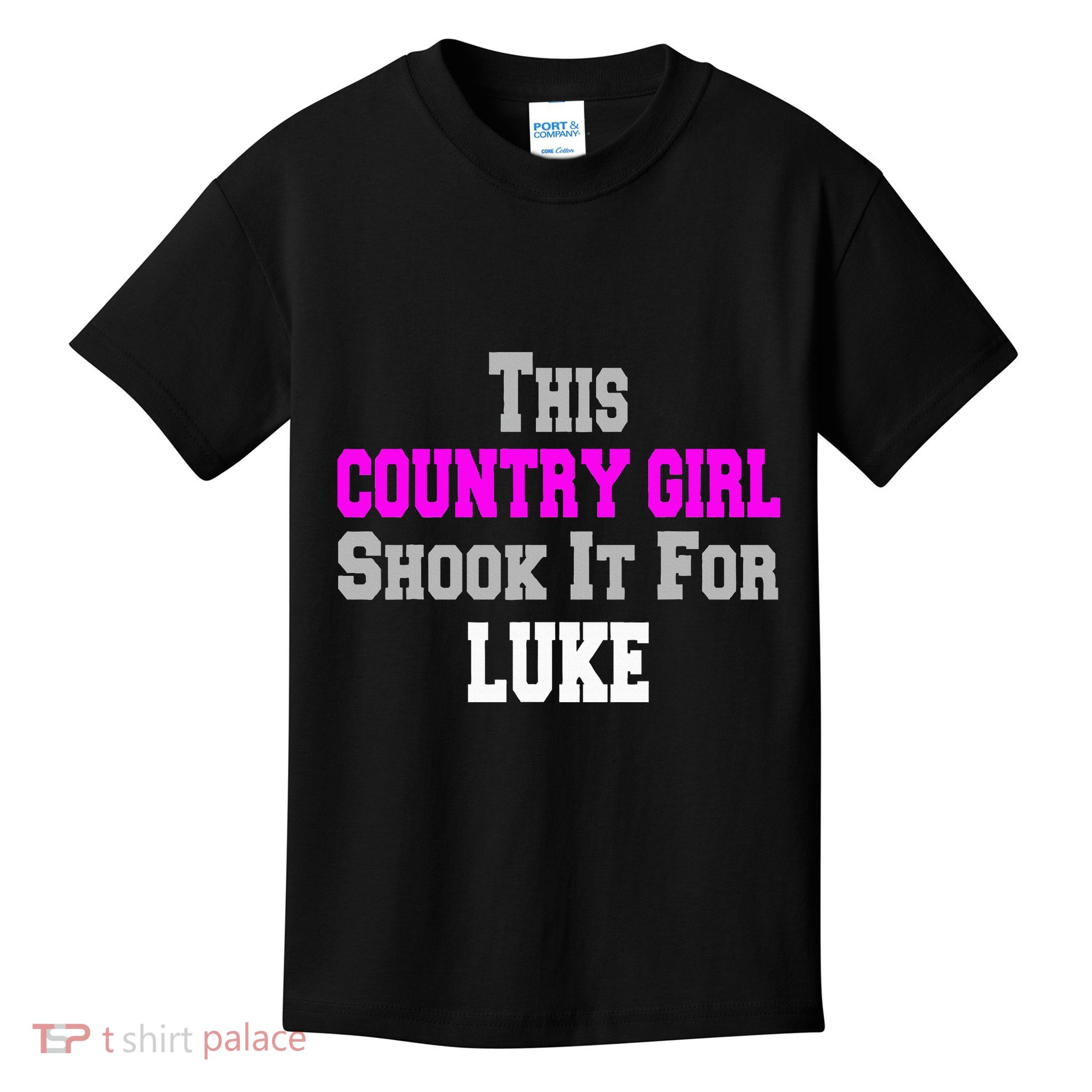 Country Girl Shook It For Luke Fun Music Kids T-Shirt