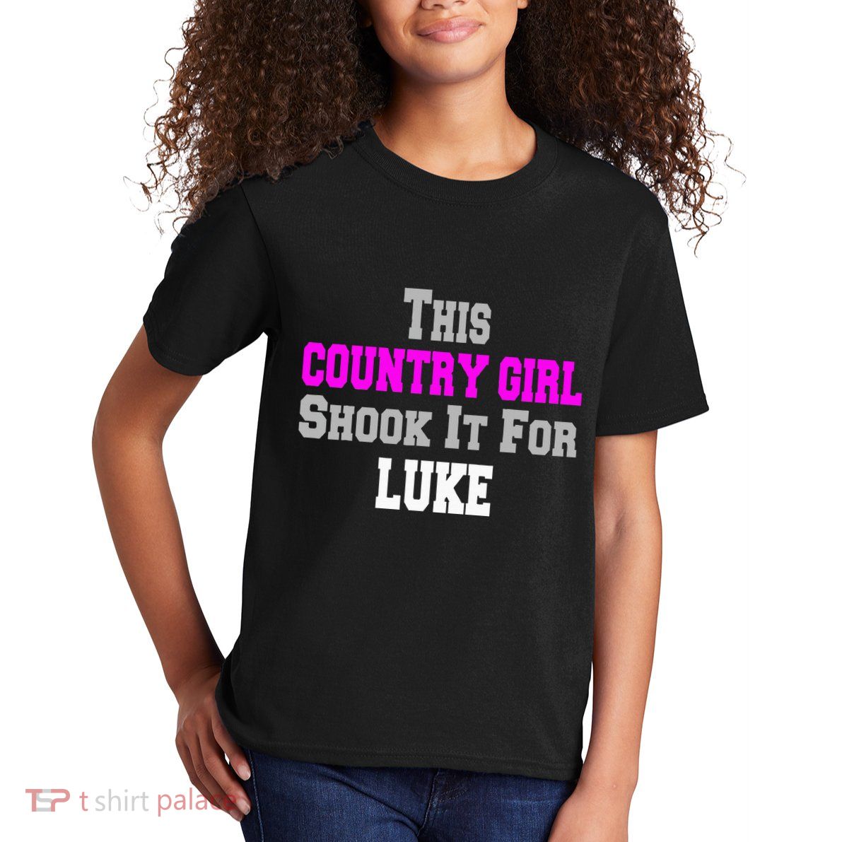 Country Girl Shook It For Luke Fun Music Kids T-Shirt