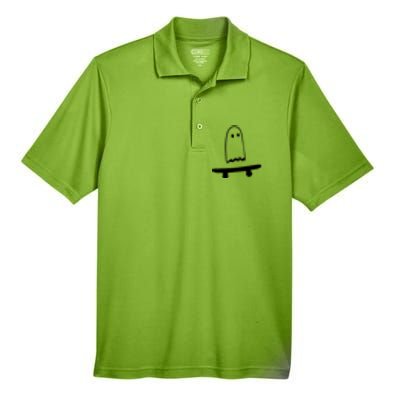 Cute Ghost Skateboard Funny Men's Origin Performance Pique Polo