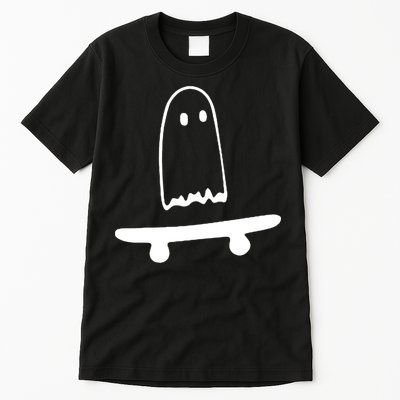 Cute Ghost Skateboard Funny Tall T-Shirt