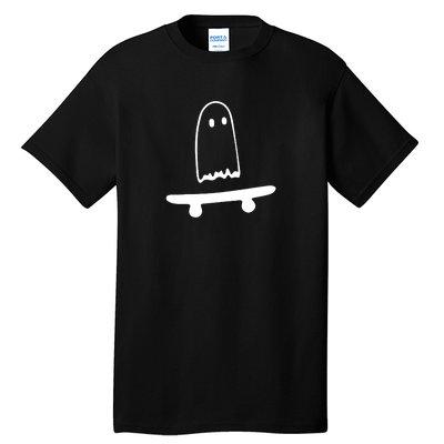 Cute Ghost Skateboard Funny Tall T-Shirt