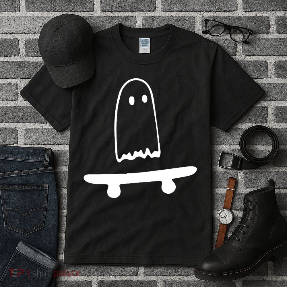 Cute Ghost Skateboard Funny Tall T-Shirt