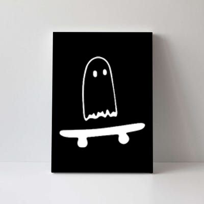 Cute Ghost Skateboard Funny Canvas