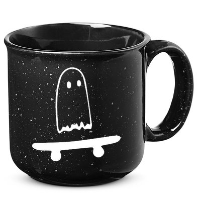 Cute Ghost Skateboard Funny 15oz Campfire Ceramic Mug