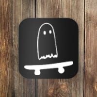 Cute Ghost Skateboard Funny Coaster