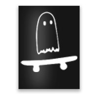 Cute Ghost Skateboard Funny Poster