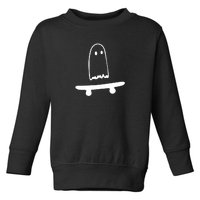 Cute Ghost Skateboard Funny Toddler Sweatshirt