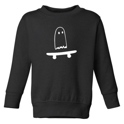 Cute Ghost Skateboard Funny Toddler Sweatshirt