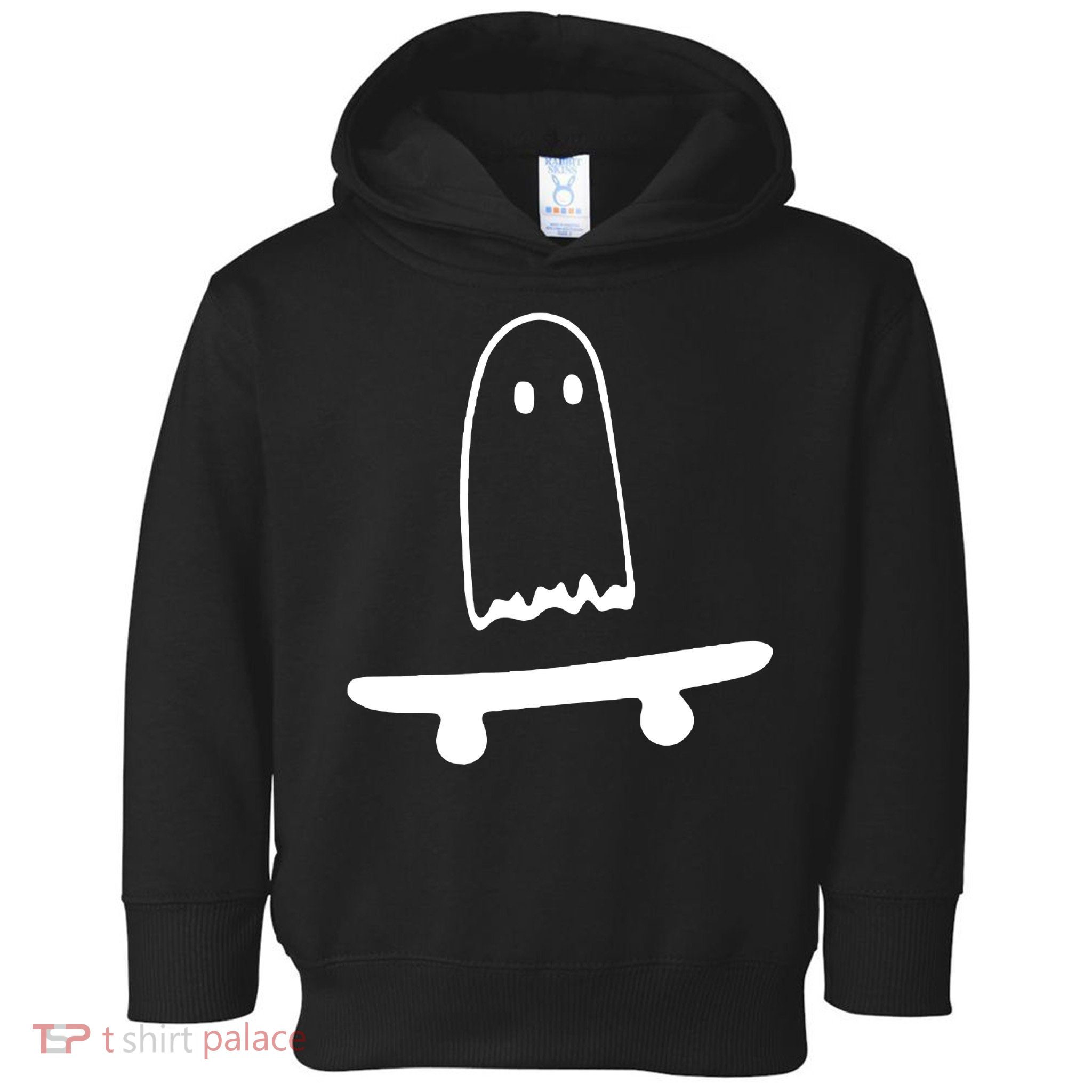 Cute Ghost Skateboard Funny Toddler Hoodie
