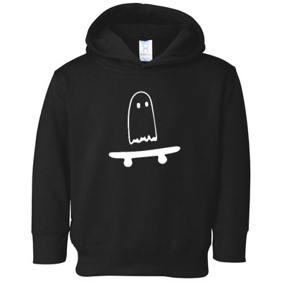 Cute Ghost Skateboard Funny Toddler Hoodie