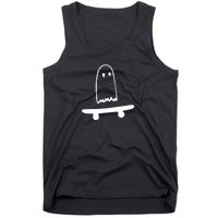 Cute Ghost Skateboard Funny Tank Top