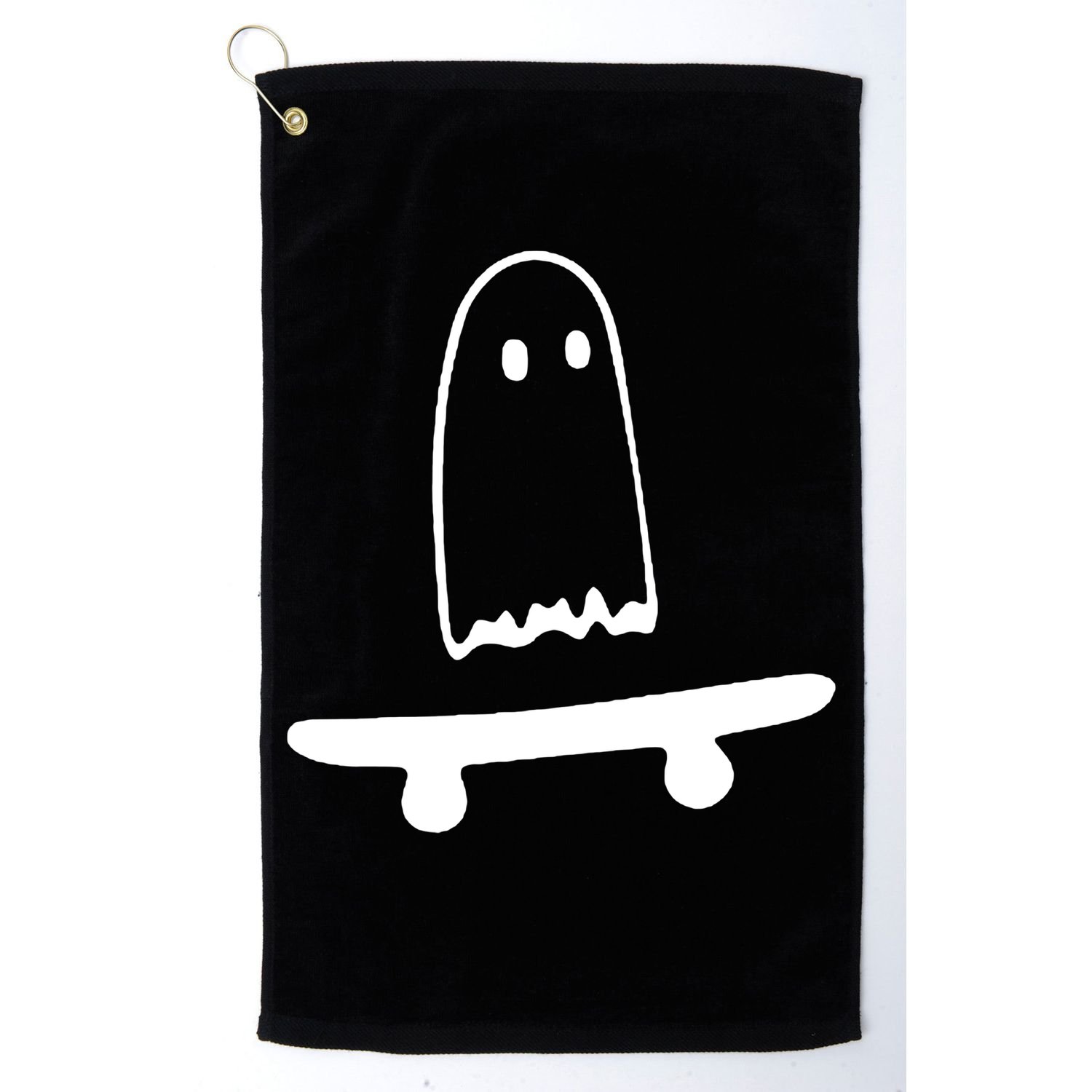 Cute Ghost Skateboard Funny Golf Towel