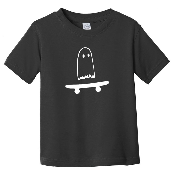 Cute Ghost Skateboard Funny Toddler T-Shirt