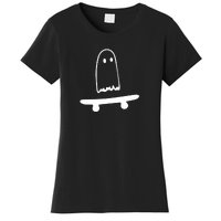 Cute Ghost Skateboard Funny Women's T-Shirt