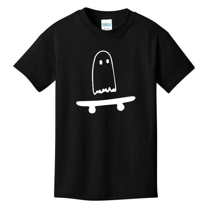 Cute Ghost Skateboard Funny Kids T-Shirt