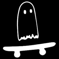 Cute Ghost Skateboard Funny Kids T-Shirt