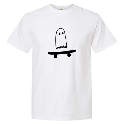 Cute Ghost Skateboard Funny Garment-Dyed Heavyweight T-Shirt